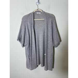 Cherish Gray Short Sleeve Knit Sweater Sz L